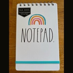 Rae Dunn Rainbow NOTEPAD Top Spiral Notebook with Elastic Closure BRAND NEW!!